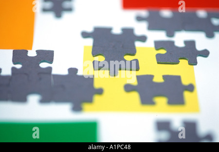 Teile Puzzles, Nahaufnahme Stockfoto