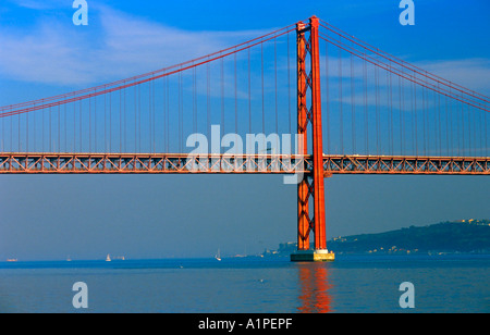 Brücke 25 de Abril Lissabon Portugal Europa Stockfoto