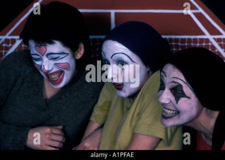 lachende clowns Stockfoto