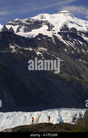 Wandern in Harriman Fjord Barry Gletscher-Prinz-William-Sund Chugach National Forest Alaska Herr Stockfoto