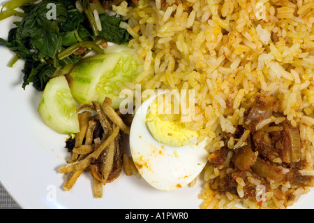 Nasi Lemak, malaysische Gericht Stockfoto