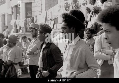 Schwarze Rastafari Gemeinschaft Notting Hill Gate London in den 60-70er Jahren. Stockfoto