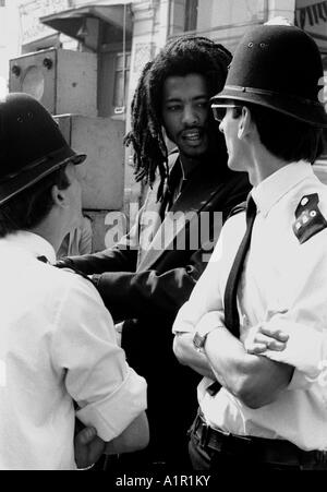 Schwarz-Rastafari Gemeinschaft Notting Hill Gate London in den 60-70er Jahren. Stockfoto