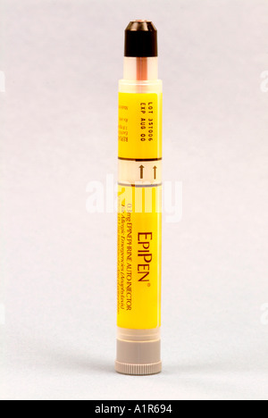 EpiPen - zu behandeln Anaphylaxie, eine schwere allergische Reaktion mit einer Injektion von Adrenalin. Stockfoto