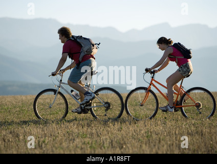 Mountain-Biker Stockfoto