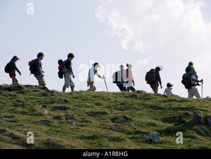 Gruppe von Wanderern Stockfoto