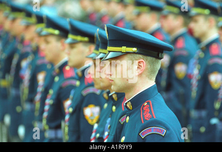 Ändern der Wache, Prager Burg, Prag Tschechische Republik. Stockfoto