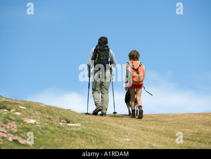 Spanien, Katalonien, Wanderer Stockfoto