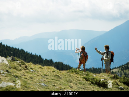 Spanien, Katalonien, Wanderer Stockfoto