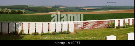 Dantzig Danzig Gasse CWGC Militärfriedhof Somme Picardie Frankreich Stockfoto