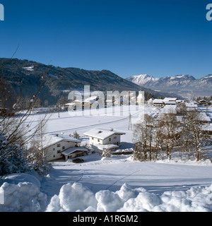 Blick über das Resort von Itter, in der Nähe von Söll (zentral), Tirol, Österreich Stockfoto