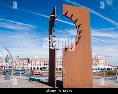 Wunsch eine Skulptur auf Blackpool s renovierte neu South Promenade Stockfoto