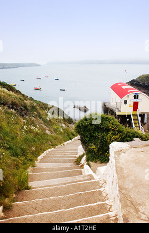 Strandwache, Ramsey Sound, Pembrokeshire, Wales Stockfoto