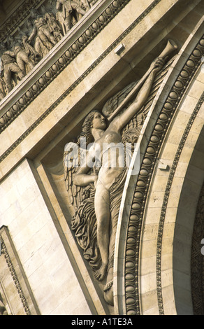 Arc de Triomphe Bas Relief Detail, Paris, Frankreich Stockfoto