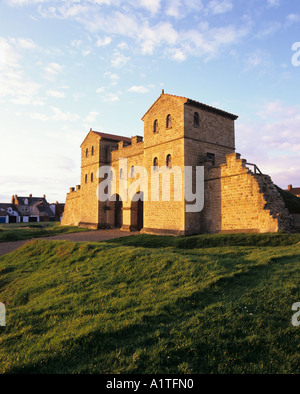 Torhaus Rekonstruktion am Arbeia Roman Fort South Shields South Tyneside England Stockfoto