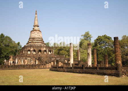 Wat Chang Lom, Si Satchanalai, Thailand Stockfoto