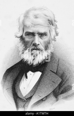 Thomas Carlyle, 17995 - 1881. Schottisch-britischer Historiker, satirischer Schriftsteller, Essayist, Übersetzer, Philosoph, Mathematiklehrer und Lehrer. Stockfoto