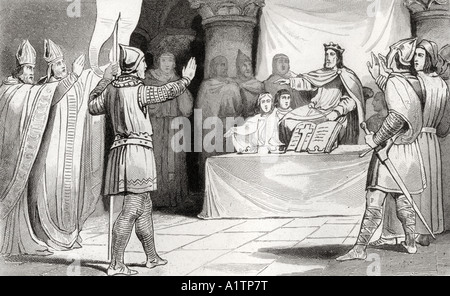 Louis der Fromme, 778 - 840, alias The Fair, und der Debonaire. König der Franken und Mitkaiser mit seinem Vater Karl dem 1. Stockfoto