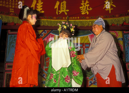 Chinesen, männliche Schauspieler, weibliche Akteure, Wayang, Chinesische Oper, Singapur, Asien Stockfoto