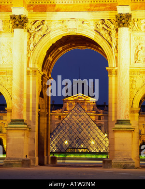 Arc de Triomphe du Carrousel Paris Frankreich Stockfoto