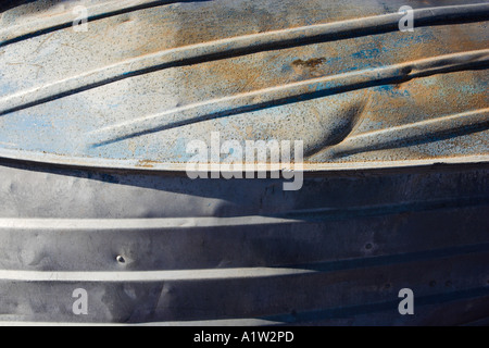 Schlauchboot-unten Stockfoto