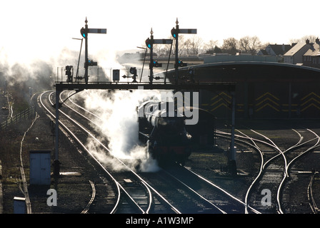 Dampflok auf Severn Valley Railway in Kidderminster, Worcestershire, England, UK Stockfoto