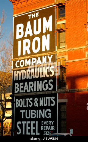 Baum-Iron-Gebäude am alten Markt Bezirk Omaha Nebraska USA Stockfoto