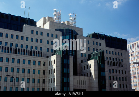 Außenseite des Mi6 Gebäude Vauxhall Cross South London Stockfoto