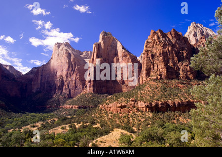 Gericht von den Patriarchen-Zion Nationalpark-Utah-USA Stockfoto