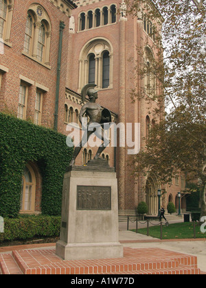 USC-Statue von Tommy Trojan auf dem Campus der University of Southern California Los Angeles Stockfoto