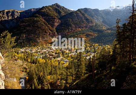 Luftaufnahme des Ouray Colorado USA auch bekannt als "Schweiz Amerikas" Stockfoto