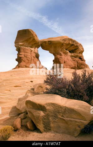 Felsformationen im Devils Garden Utah USA Stockfoto