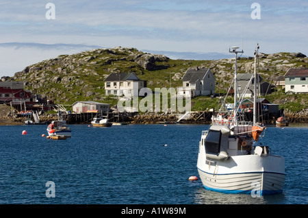 Kleines Fischerdorf Norwegen norwegische Küste Kreuzfahrt Stockfoto