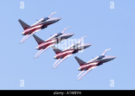 Patrouille Suisse aerobatic Anzeige Mannschaft. Stockfoto