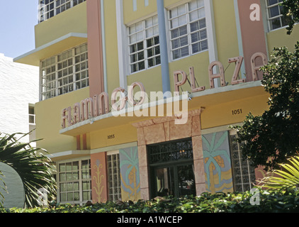 Flamingo plaza Stockfoto
