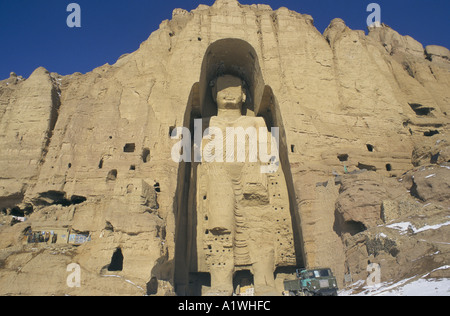 BAMIYAN AFGHANISTAN 1998 die große Buddha, da von den Taliban zerstört Stockfoto