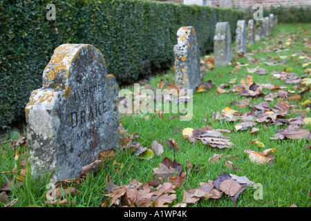 Grabstein in einem Haustier Friedhof longleat Stockfoto