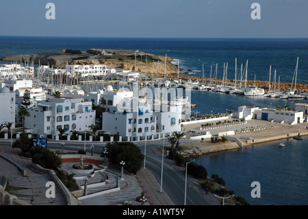 Mittelmeer, gesehen vom Fort Ribat in Monastir, Tunesien Stockfoto