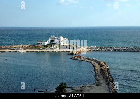 Mittelmeer, gesehen vom Fort Ribat in Monastir, Tunesien Stockfoto