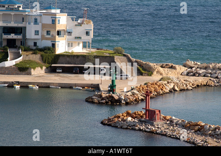 Mittelmeer, gesehen vom Fort Ribat in Monastir, Tunesien Stockfoto