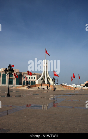 Außenansicht des neuen Rathauses am Place De La Kasbah in Tunis, Hauptstadt von Tunesien Stockfoto