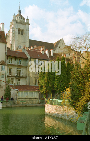 Historische alte Stadt Dole in Franche-Compte Region Frankreichs Stockfoto