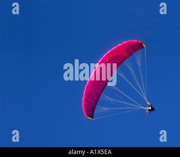 Gleitschirm in den Himmel Stockfoto