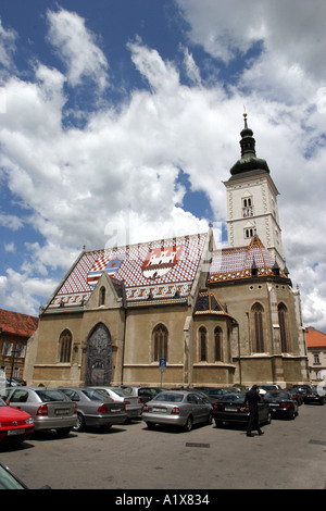 Kirche St Marks in Zagreb Kroatien Stockfoto