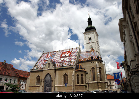 Kirche St Marks in Zagreb Kroatien Stockfoto