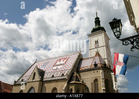 Kirche St Marks in Zagreb Kroatien Stockfoto