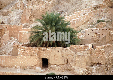 Ruinen des alten Dorfes Tamerza in Tunesien Stockfoto