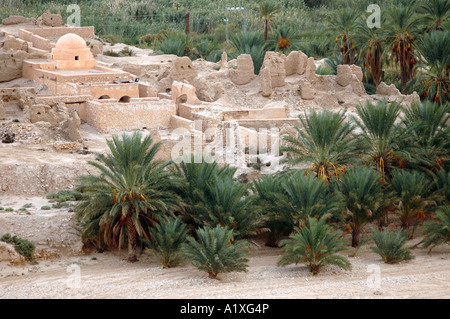 Ruinen des alten Dorfes Tamerza in Tunesien Stockfoto