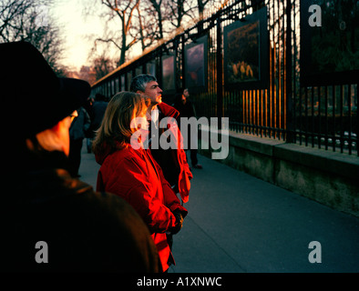 Open-Air-Ausstellung am Jardin du Luxembourg, Paris Frankreich. Stockfoto