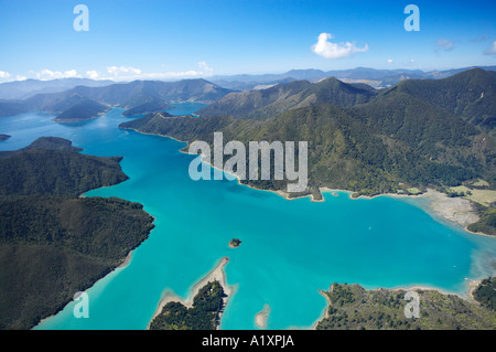 Nydia Bay Marlborough Sounds Südinsel Neuseeland Antenne Stockfoto